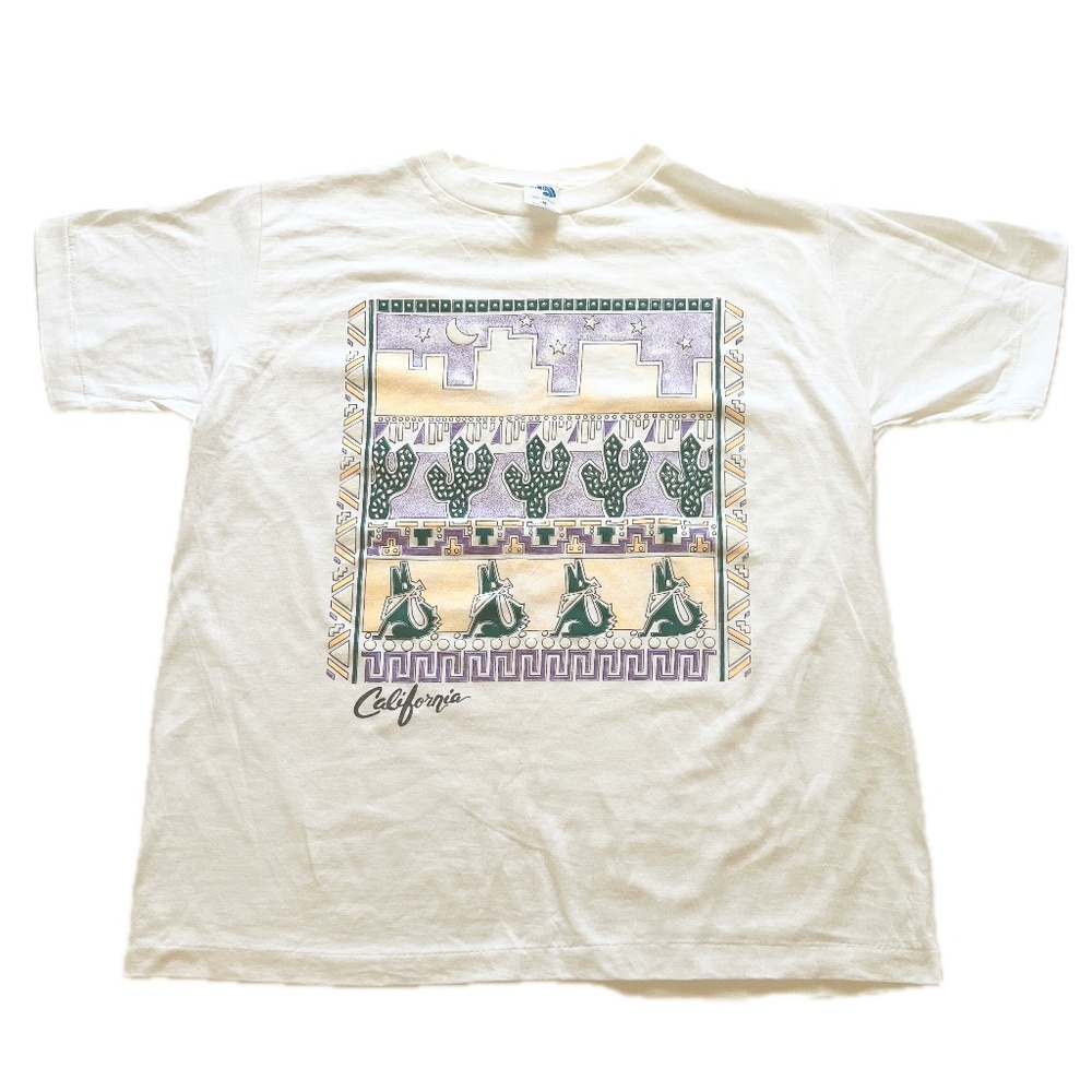 Vintage California Desert Cactus T-Shirt Single Stitch King Faded Size M Tee